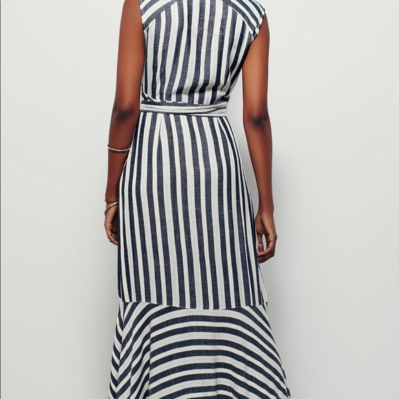 NEW!! FREE PEOPLE LA Babe Stripe Midi Dress -NWOT - Picture 4 of 9